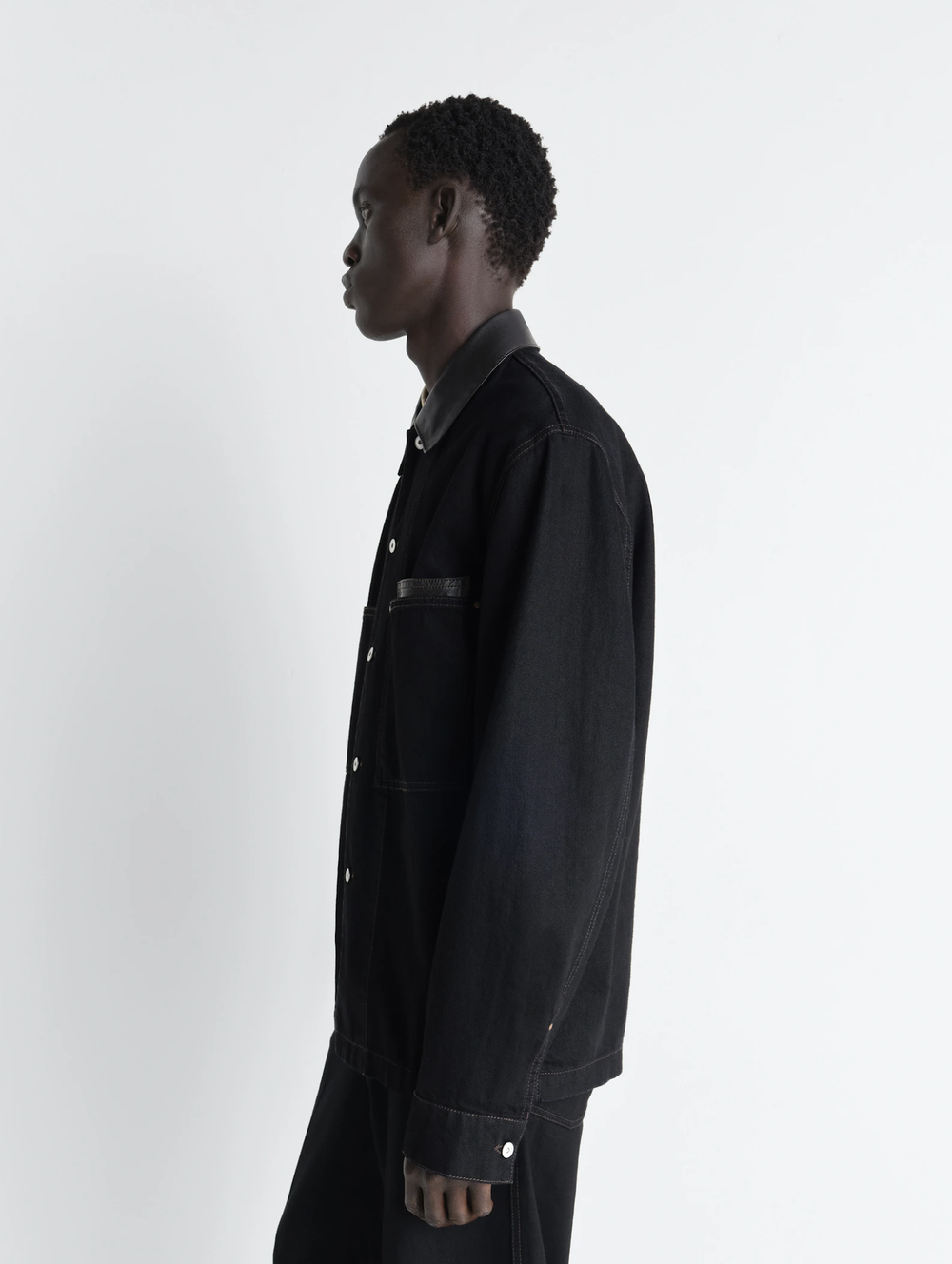 Lemaire - WORKWEAR OVERSHIRT (BLACK) — EQUIPMENT